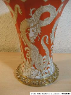 497) Alte Rosenthal Porzellan Vase mit Drachendekor