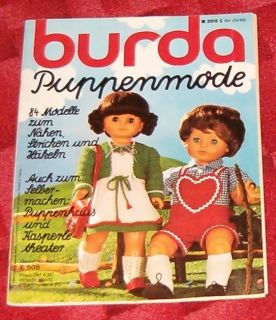 Burda  PUPPENMODE 84 Modelle E 508 SH 28/80 Puppenhaus, Barbie