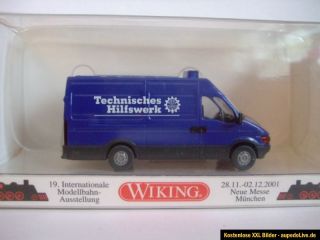 Wiking 28602 Iveco Daily THW Technisches Hilfswerk Messe München 2001