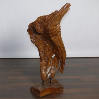 Teak Holz Skulptur Dekoration Kunst wohnen Design Wurzelholz braun I