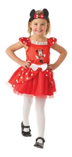 Mädchen Disney Minnie Mouse Ballerina Kostüm Offiziell Lizenziert