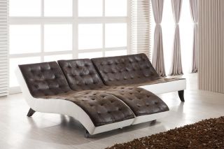 Doppel Liege U Couch Sofa Recamiere Chaiselongue Relaxliege 515 U PU
