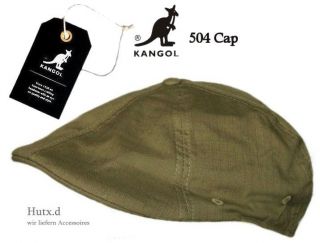 KANGOL ORIGINAL 504 flache Mütze Flexfit Grün Flatcap