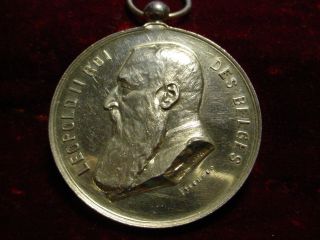 1003 RAR SILBER 900 Ag 30g Orden König Leopold II ROI Medaille