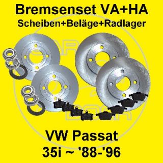 Bremsen VW Passat 35i Bremsscheiben+ Beläge+ Radlager