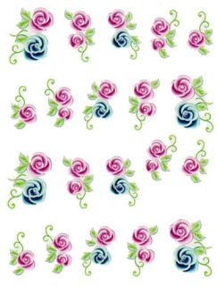 One Stroke Sticker Blumen Flower Nail Art 0332 / BLE524