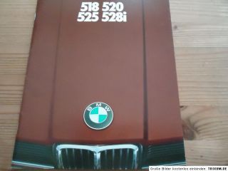 BMW 518 520 525 528i E12 Prospekt brochure