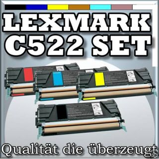 4x XXL TONER für Lexmark C522 C520 C530 C522N C534 C530DTN C532N