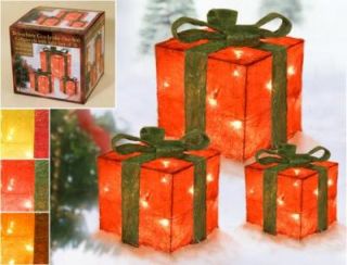 Beleuchtete Geschenke Box Set 3 teilig Weihnachten