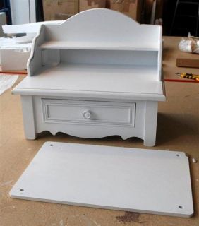 Sekretär klein antik Weiß Landhaus Tisch Beistelltisch Schreibtisch