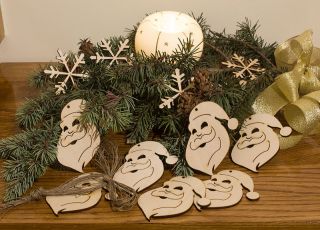 Weihnachtsdekoration,Weihnachtsanhänger aus Holz,Baumschmuck,Sterne