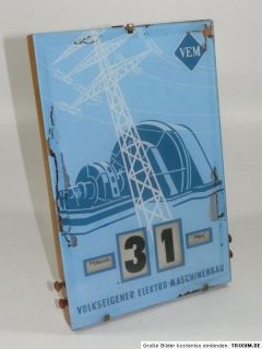 K546 } DDR Dauerkalender   Volkseigener Maschinenbau VEM •