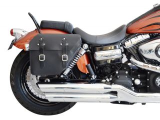 Harley Davidson Saddlebag Street Bob Dyna (1996 2012) black leather HD