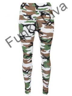 15N Damen Fraue Tarnfarben Armee Aufdruck Leggings 36 42