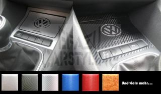 Dekor Blenden Aschenbecher VW Golf VI 6 Alu, Carbon,