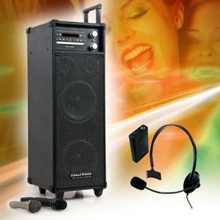 mobil Lautsprechersystem CD DVD USB  Player Headsetmikrofon DJ 552
