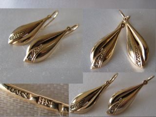 Wundervolle Ohrringe Gold 585 mit tollen Gehängen