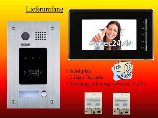 VIDEO TÜRSPRECHANLAGE DT596ID + DT6910 RFID ZUGANG UNTERPUTZ ID CARD