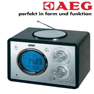 AEG MR4104 Stereo Radio Breitband Lautsprecher, Wecker, LCD Uhr, UKW