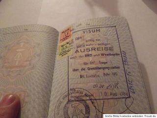 DDR Reisepass Dienstvisum Stempel ohne ende 2 x Pässe