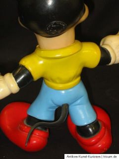 Micky Mouse Walt Disney Figur wohl 60er bzw. 70er 25,5 cm Ledraplastik