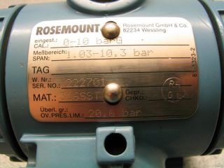 Messumformer BUS EIB Rosemount 2088 G2A22A1B4 0 10 bar (B)