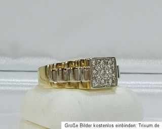 HERREN BRILLANTRING 0,36ct. LUPENREIN / WESSELTON in 750er GOLD