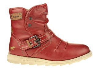 Mustang Shoes Gr.38 Damen Winter Boots Rot gefütterte Schuhe