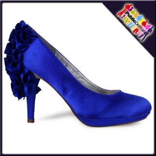 ByPublicDemand   T7A Damen Damen DIAMANTE BACK FRILL HIGH HEEL