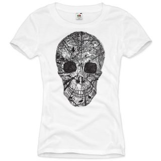 Vintage Skull T Shirt Totenkopf rocker club biker heavy horror XS S M