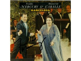 QUEEN   FREDDIE MERCURY  CD SINGLE   BARCELONA   SIGNED 1987