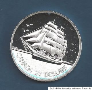 Kanada 20 Dollar 2005 Segelschiff Kinegramm PP Proof 1 oz. Silber