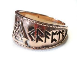 Wotansknoten Valknut Runen Ring Bronze Daumenring