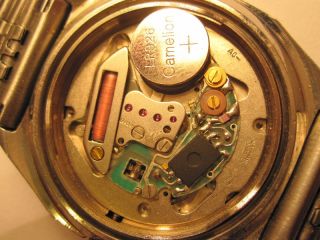 Junghans Quartz blau Armbanduhr 633.60 Uhr ca 70 Jahre vintage