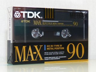 TDK MA X 90 aus 1990 Typ IV metal position Kassetten tape cassette NEW