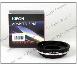 Kipon Adapter for Contax 645 lens to Canon EOS EF camera w Build in