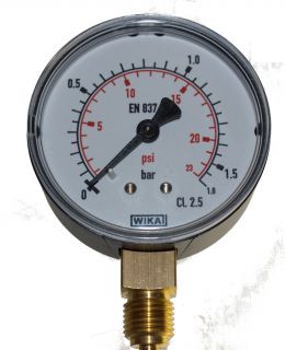 Wika Manometer 0 1,6 bar1/4AG UA/ Ø63mm Druckmanometer