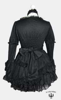 Dark romantic Gothic Lolita Kleid RQ BL in schwarz mit Rüschen Gr 34