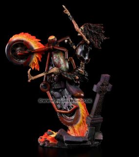 Anne Stokes Figur   Hell Rider   Skelett Biker