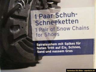 Paar Schuh Schneeketten Spiralsystem mit Spikes OVP