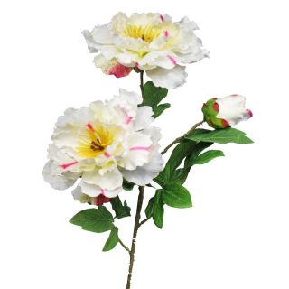 Kunstblumen Pfingstrose/Päonien groß 100cm weiß künstliche Deko
