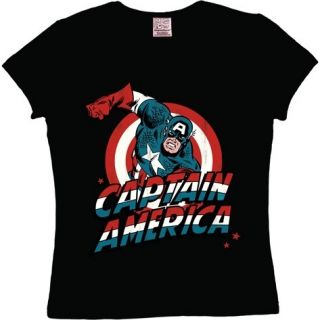 Logoshirt Marvel Captain America Girlie Superhelden T Shirt