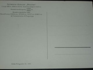 Ak, Postkarte, Schwerer Kreuzer Blücher, original, ungelaufen, 14,9 x