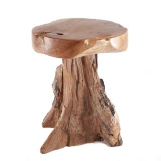 Teak Holz Hocker Beistelltisch Couch Tisch Wohnen Wurzelfuss natur