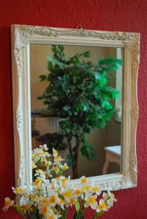 Spiegel Wandspiegel barock antik weiß 37 x 47 Landhaus