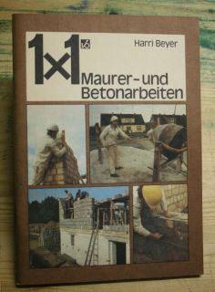Fachbuch Maurer Hausbau mauern Betonarbeiten Ziegelstein Verputzen DDR