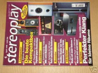 Stereoplay 4/98 Meridian 565,MBL 8010,Arcam Alpha 8 SE,
