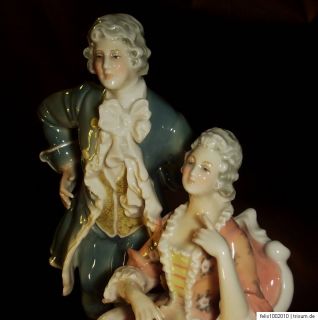 Porzellan Figur Gruppe Rokoko Karl Ens Volkstedt porcelain figurine