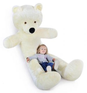 Riesen Teddybär Plüschbär Kuscheltier weiß 205cm groß