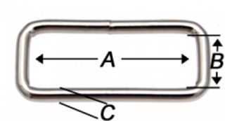 10er Pack Schlaufen 50 x 12 x 5,0mm Rund Stahl, vernickelt